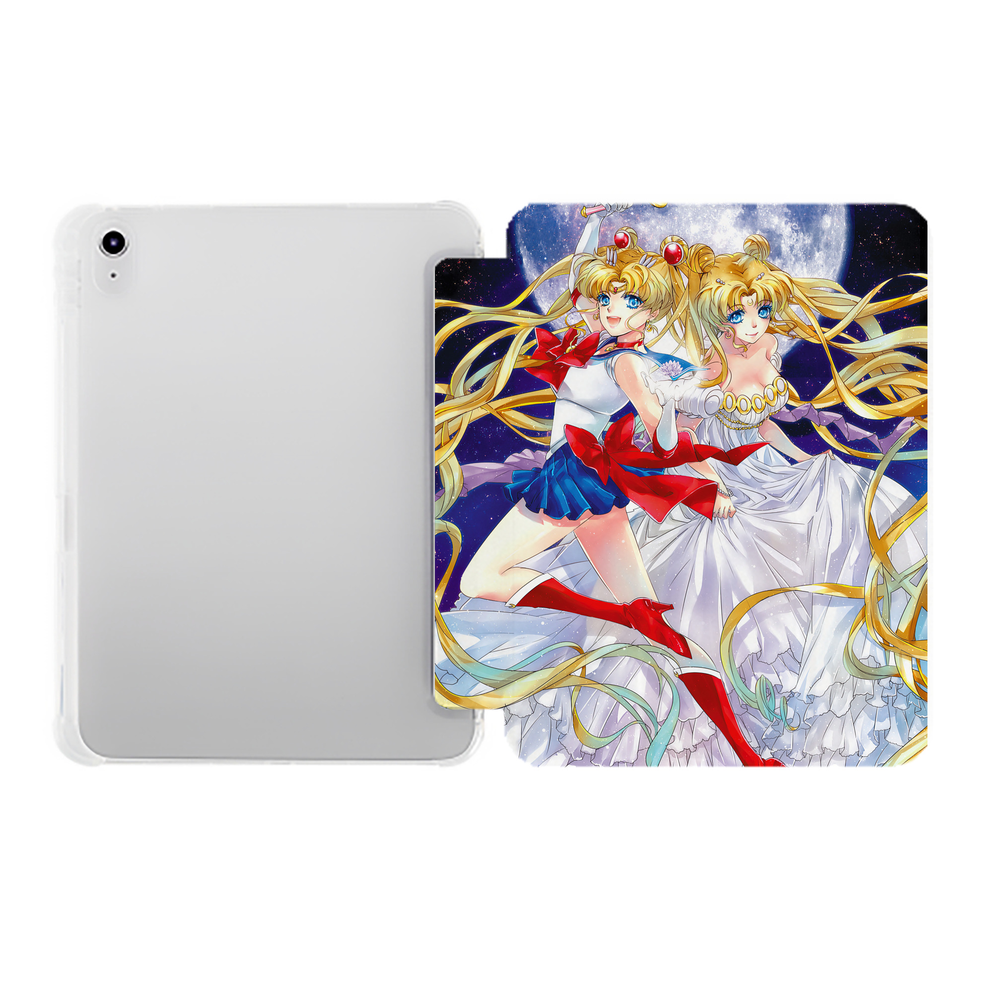 （画像用） 美少女戦士セーラームーン Sailor Moon IPad ケース ペン収納付き 三つ折りスタンド PUレザー×シリコン 対応機種9.5/10.5/10.9インチ